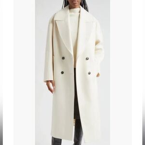 Rohe Róhe Cream Double-Breasted Women's Coat size 6 EU 38 NWT
